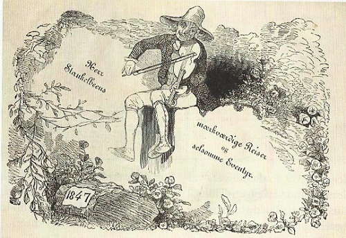 “Herr Stankelbeens mærkværdige Reiser og selsomme Eventyr til Lands og til Vands” (1847) ble nok en gang trukket fram av Hellesund som en av de viktigste proto-tegneserieutgivelsene i Norge