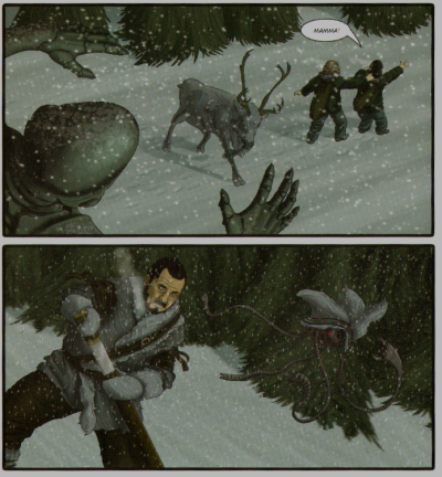 Samen med robotreinsdyr og robotsamehatt