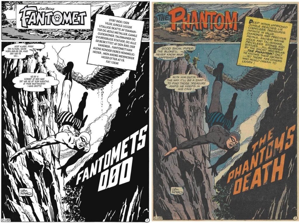 Jim Aparo løfter danske Fantomet-album 2 2025 fantomet legenden 2 sammenligning